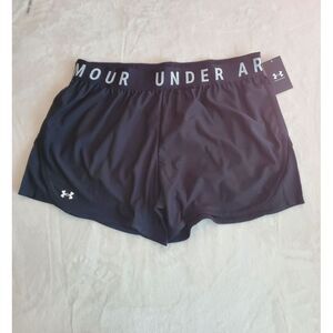NEW Under Armour Play Up 3.0 Black Shorts Women Plus‎ Size 2X